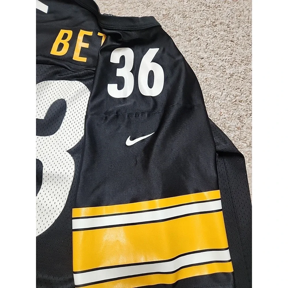 Vintage Pittsburgh Steelers Jersey Mens Large Black NFL Football Nike Bettis‎ 36